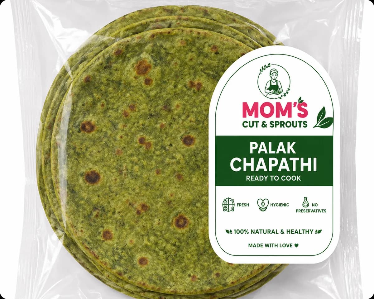 Palak Sweet Potato Chapathi